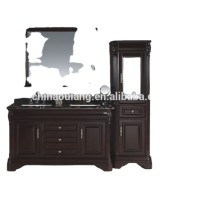 solid wood bathroom cabinet double sink bathroom vanity with side cabinet